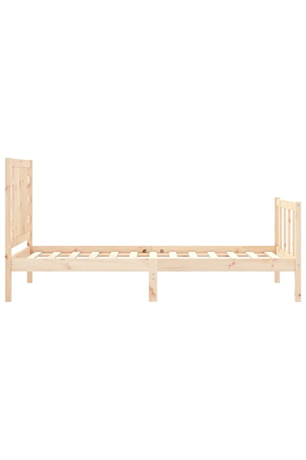 Bed frame with headboard 3FT, single, solid wood - 7