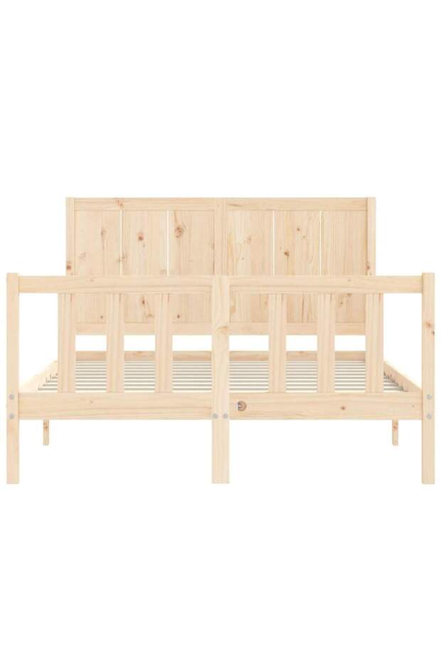 4FT Bed Frame with Headboard, Small Double, Solid Wood - 6