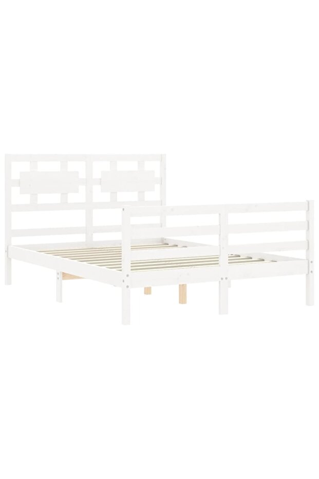4FT Bed Frame with Headboard, Small Double, Solid Wood - 5