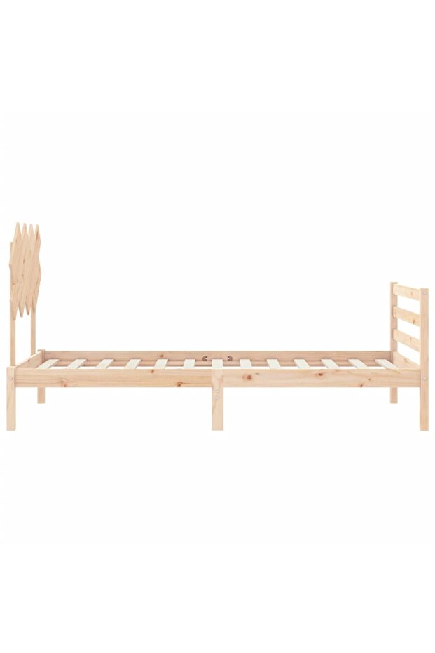 Bed frame with headboard 3FT, single, solid wood - 7