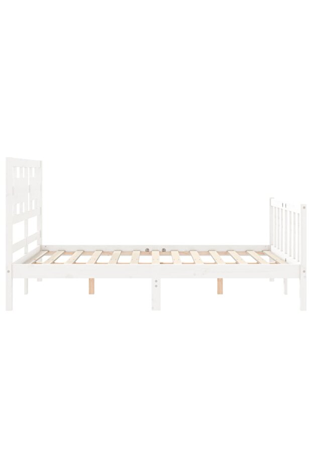 4FT Bed Frame with Headboard, Small Double, Solid Wood - 7