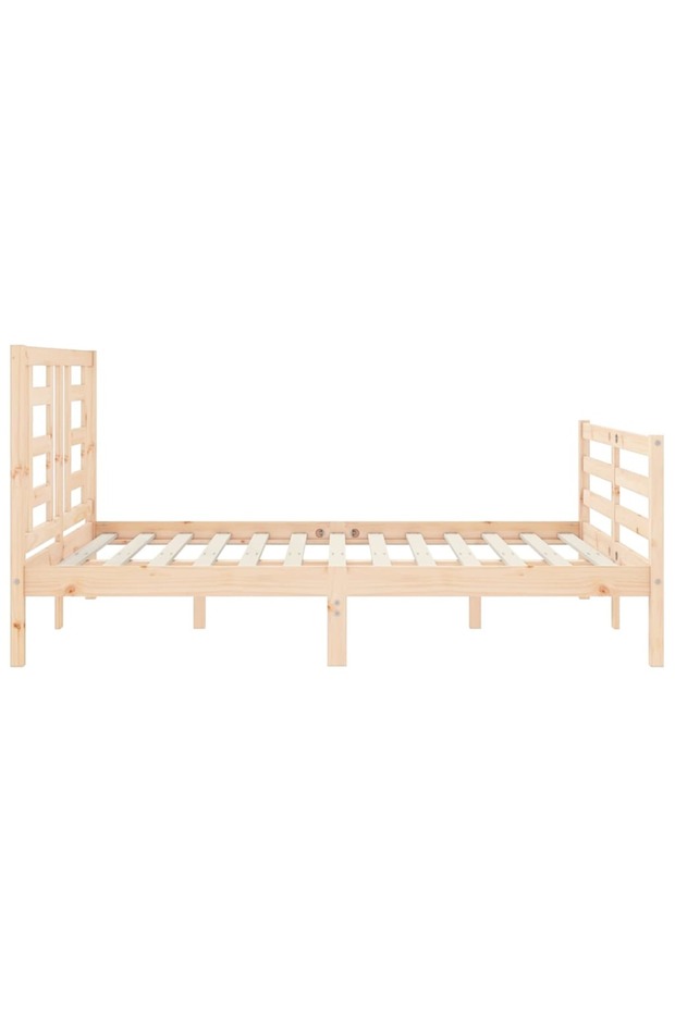 4FT Bed Frame with Headboard, Small Double, Solid Wood - 7