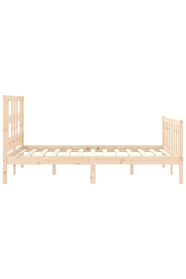 4FT Bed Frame with Headboard, Small Double, Solid Wood - 7
