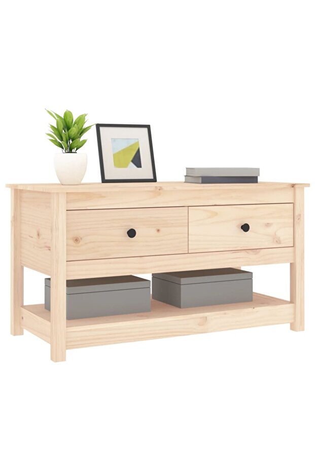 Coffee table, 102x49x55 cm, solid pine wood - 7