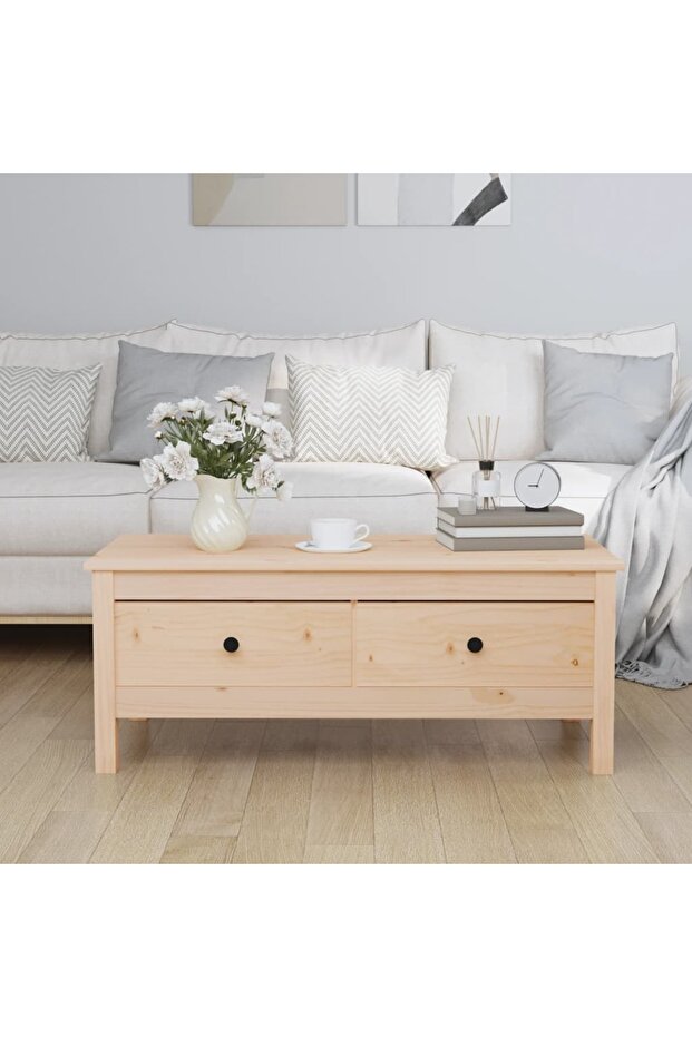 Coffee table, 100x50x40 cm, solid pine wood - 1