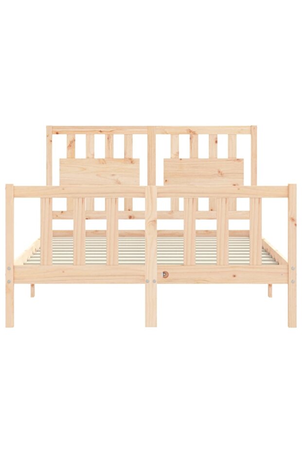 Bed frame with headboard, 120x200 cm, solid wood - 6