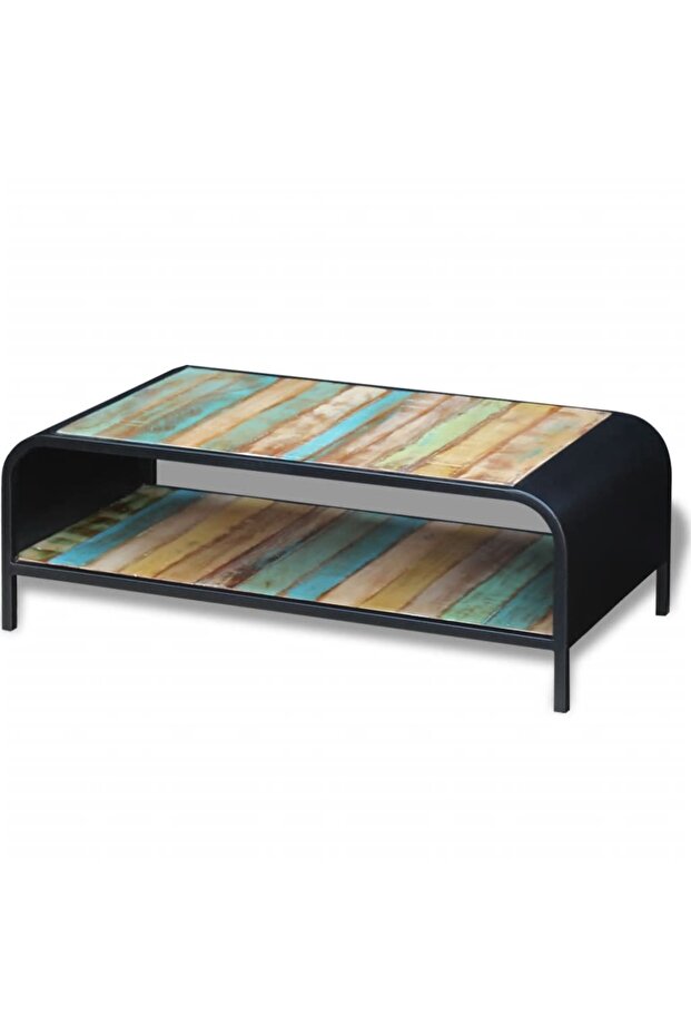 Coffee table, solid recycled wood - 4