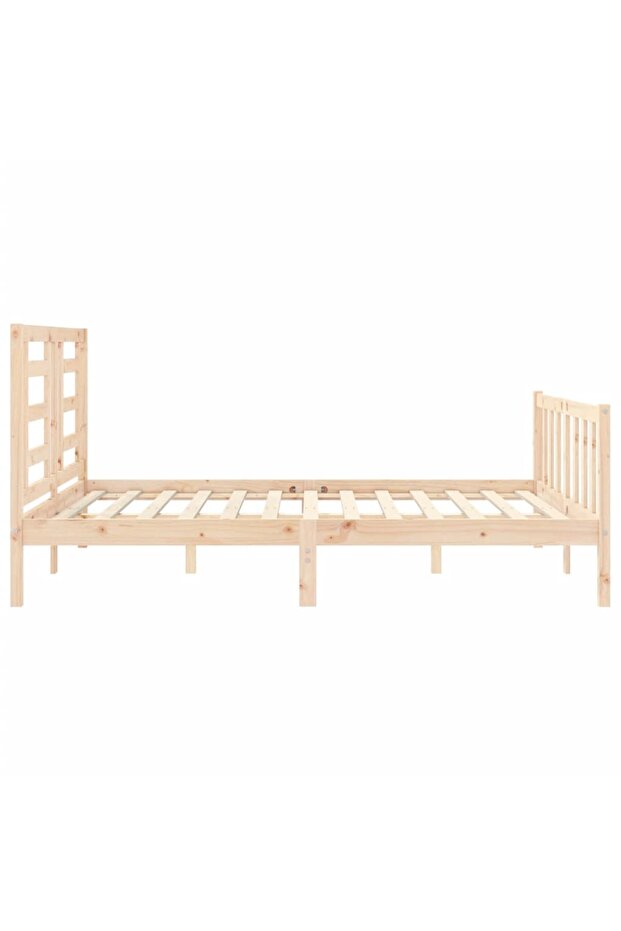 Bed frame with headboard, solid wood, king size 5FT - 7