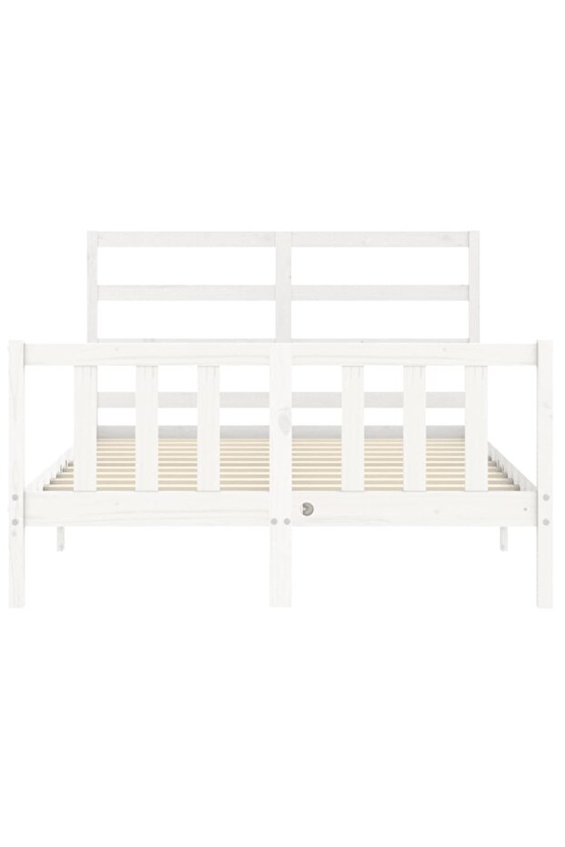 4FT Bed Frame with Headboard, Small Double, Solid Wood - 6