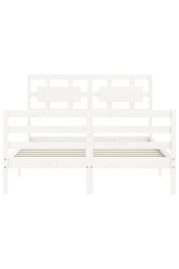 4FT Bed Frame with Headboard, Small Double, Solid Wood - 7