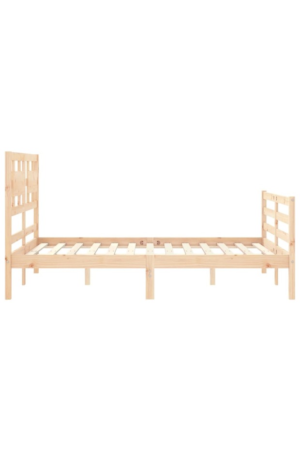 4FT Bed Frame with Headboard, Small Double, Solid Wood - 6
