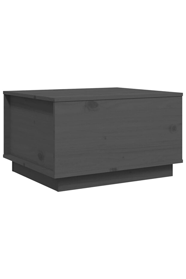 Coffee table, gray, 60x50x35 cm, solid pine wood - 2