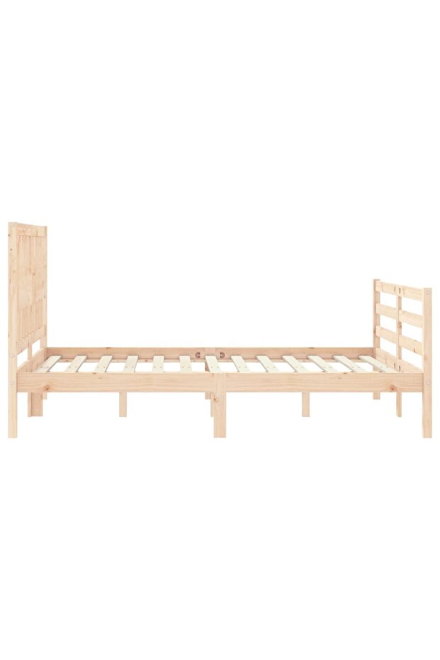 4FT Bed Frame with Headboard, Small Double, Solid Wood - 6