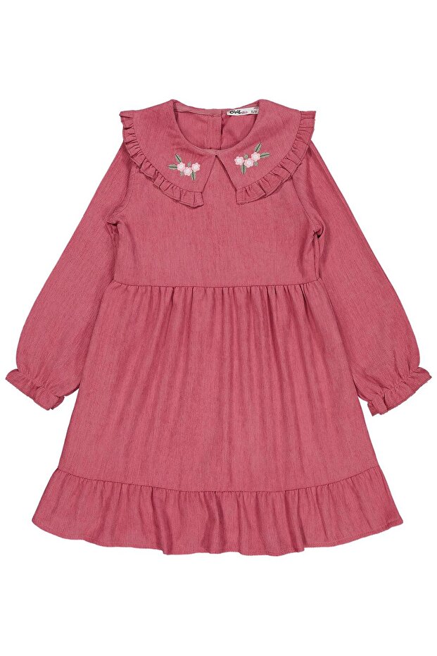Ruffled Skirt Dress for 6-9 Years - Pink 7-8 Years