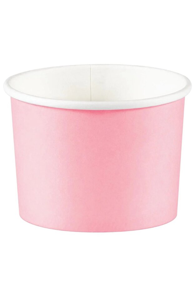 أكواب صلبة للحلويات، لون وردي كلاسيكي، 9 أونصة، 8 قطع - 1