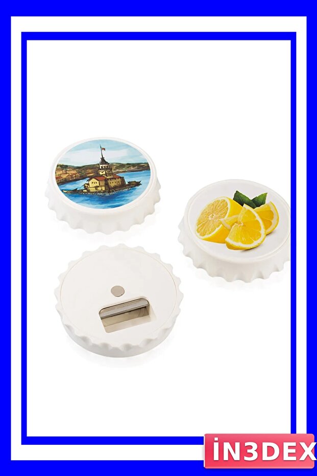 Patterned Magnetic Bottle Opener Practical Kitchen Accessory - 1