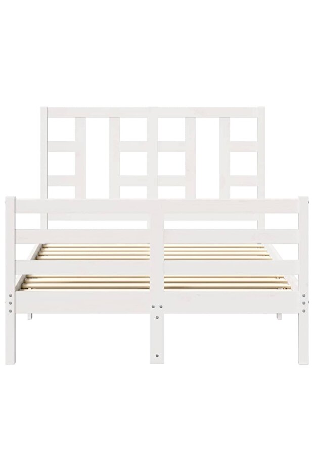 4FT Bed Frame with Headboard, Small Double, Solid Wood - 5