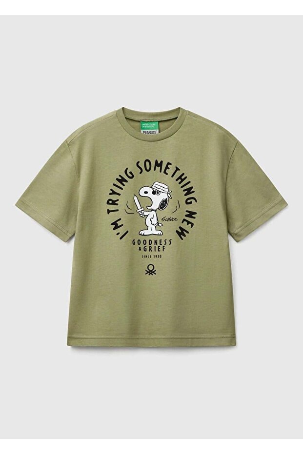 Boy's T-Shirt 6-14 Years Khaki