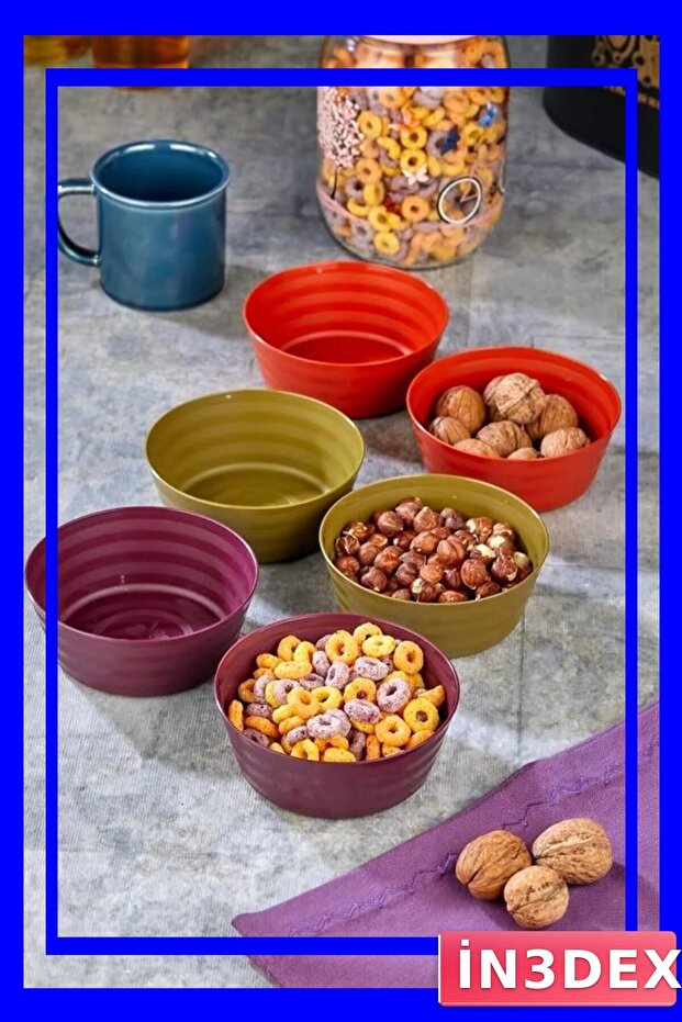 6-Piece Clover Patterned Plastic Presentation Bowl - 1