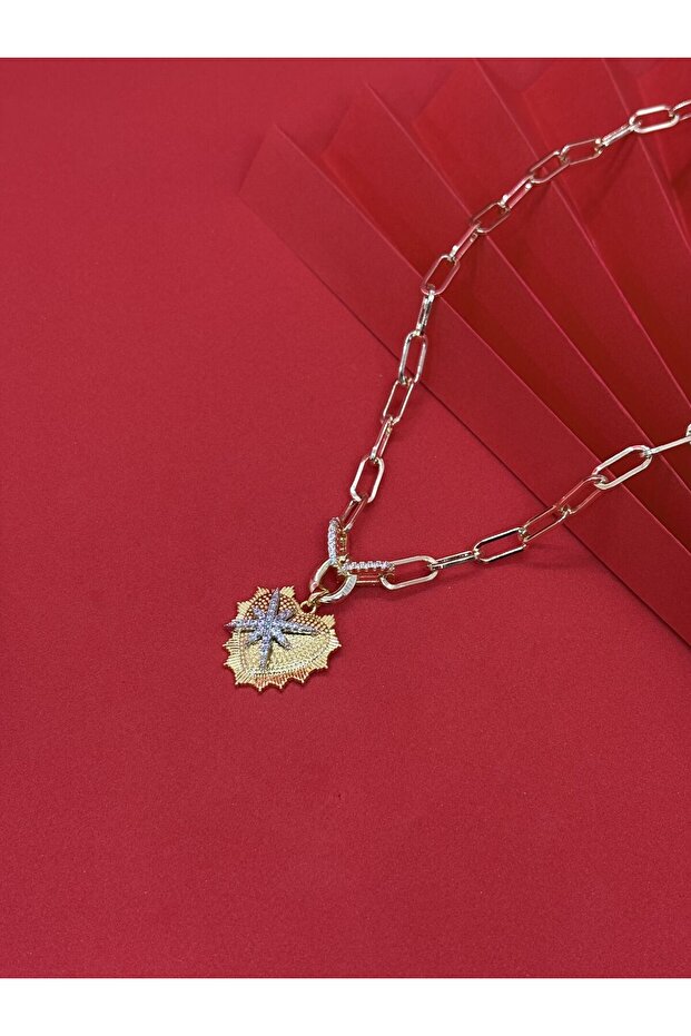 Xuping Zircon Stone Heart Necklace
