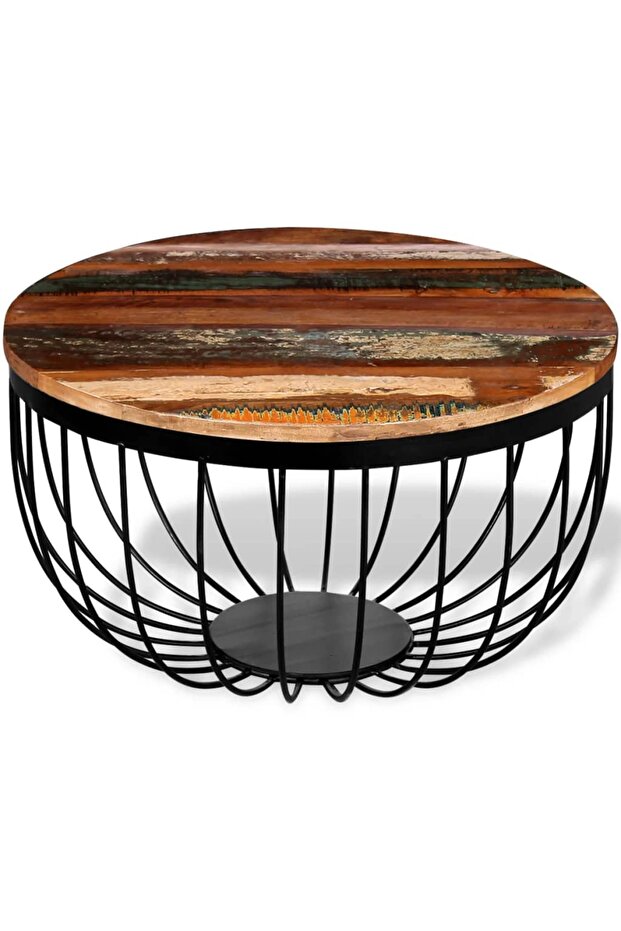 Coffee table, solid recycled wood - 2