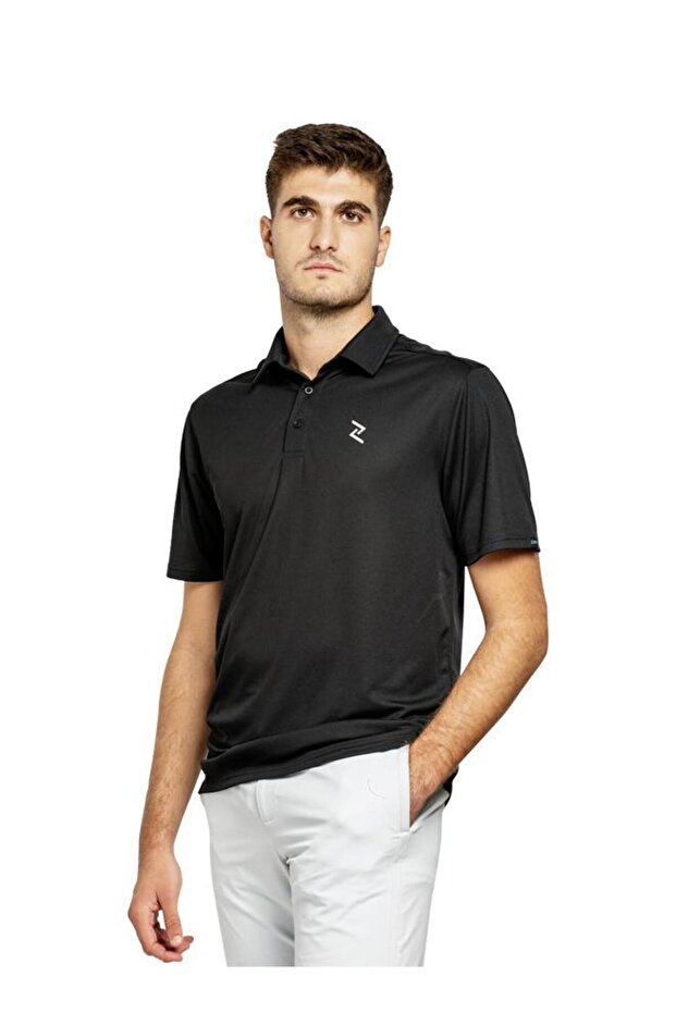 Men's Solid Golf Polo Shirt - 1