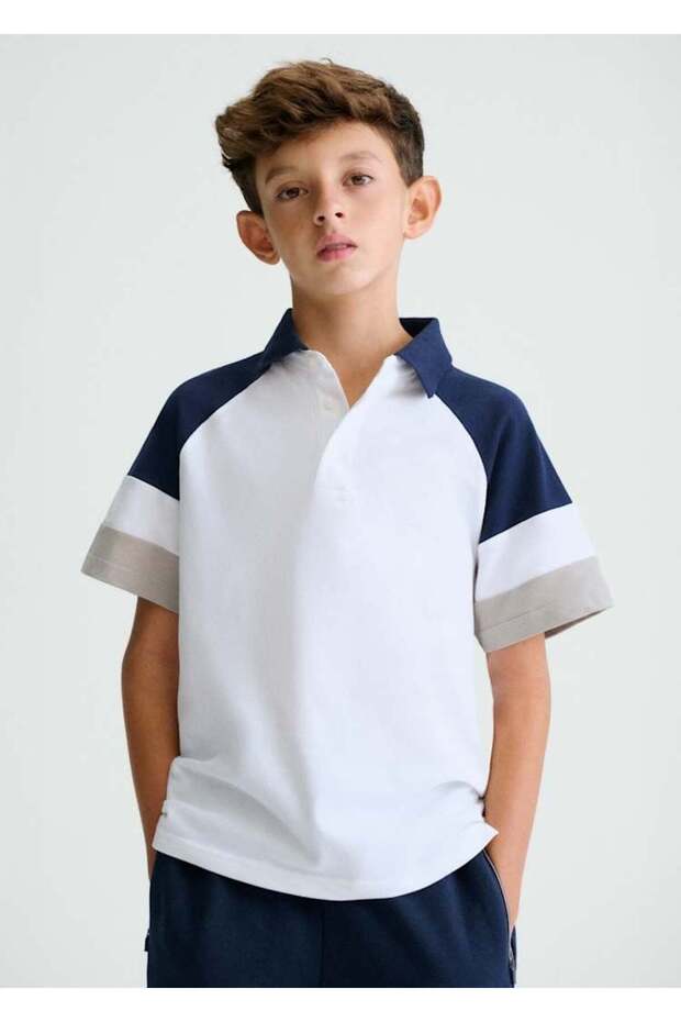 Men's Polo Neck T-Shirt 8-14 Years White