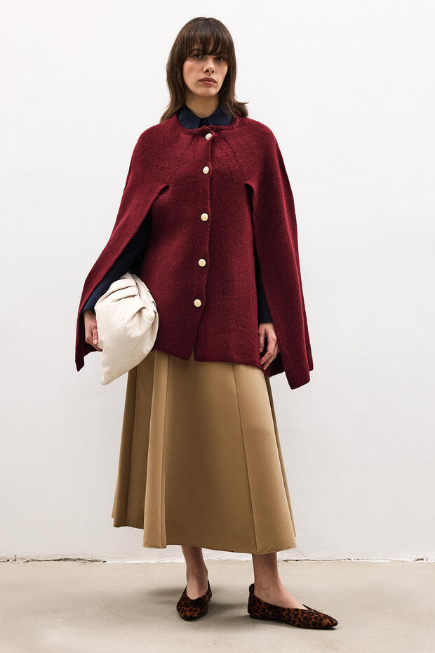 GOLD DÜĞMELİ TRİKO PANÇO - 1