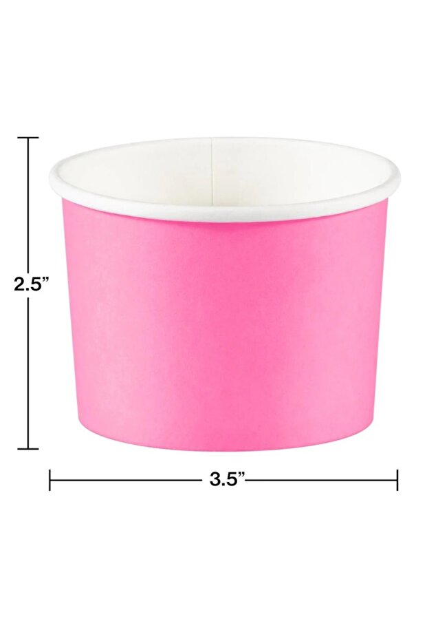 أكواب حلوى صلبة، لون وردي فاتح، 9 أونصة، 8 قطع - 2