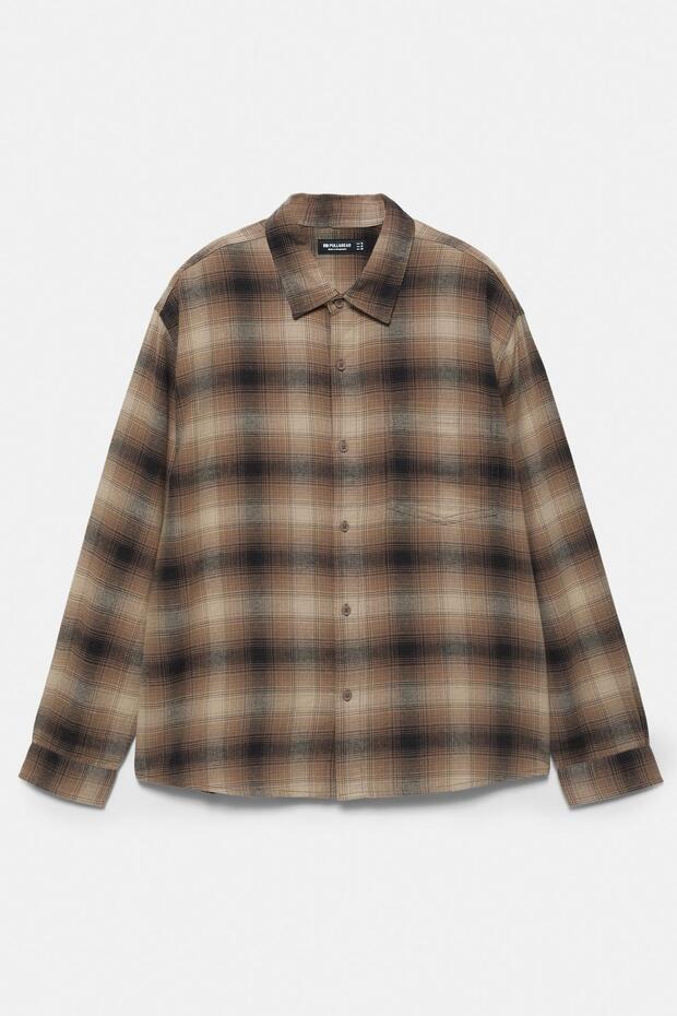 Uzun kollu kareli gömlek - 8