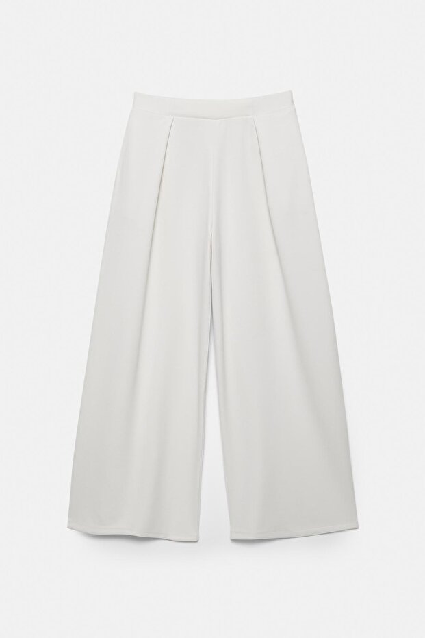 Pili geniş paça pantolon - 6