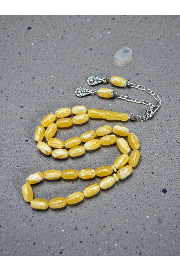 خرز تسبيح من حجر العنبر المقطوع على شكل قطرات بطرور