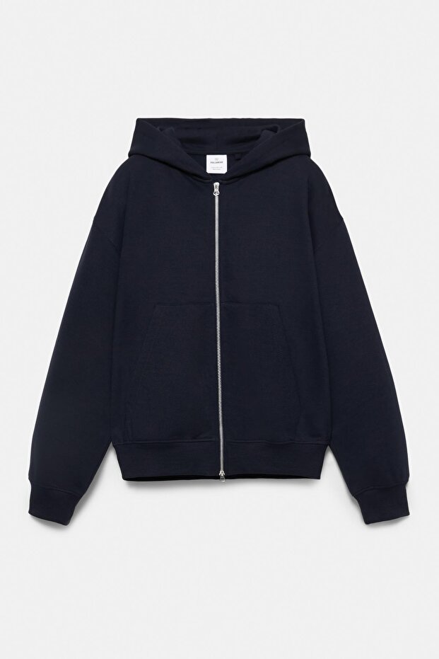 Fermuarlı kapüşonlu sweatshirt - 7