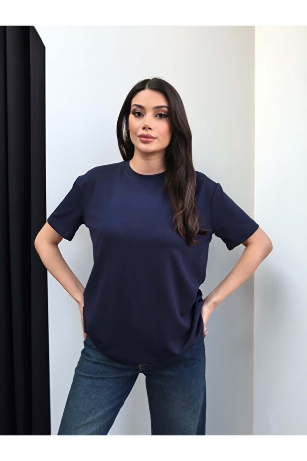 Bisiklet Yaka Modal Tshirt - 4