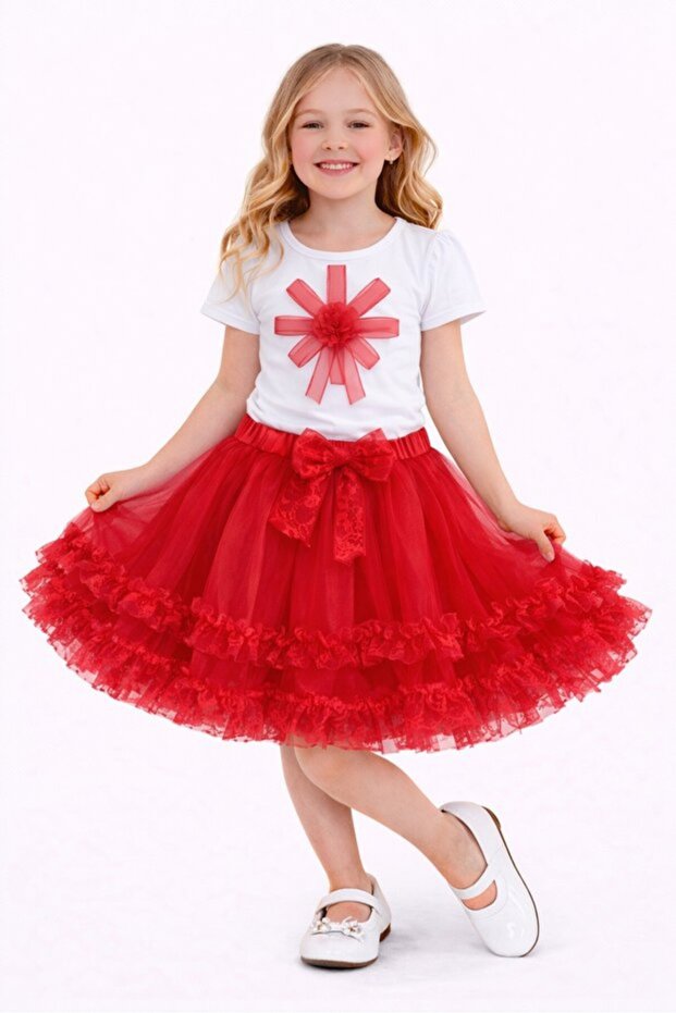 April 23 October 29 Show Outfit Girls' Model Badi Model Tutu Skirt Bottom-Top-Set Noble 24