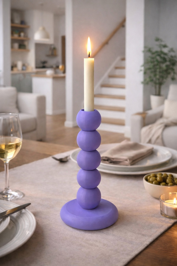 Bubble Desenli Mumluk & Şamdan - Very Peri - 1