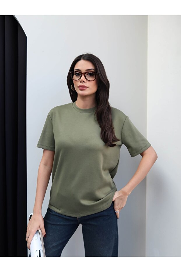 Bisiklet Yaka Modal Tshirt - 4