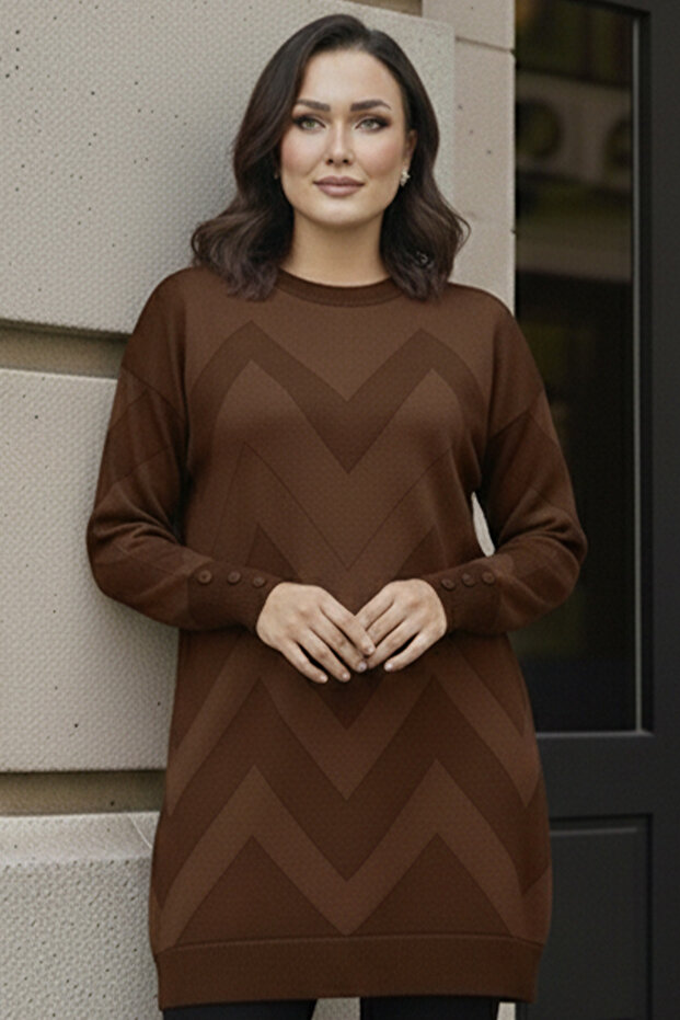 تونيك منقوش N3183 مينك - 3