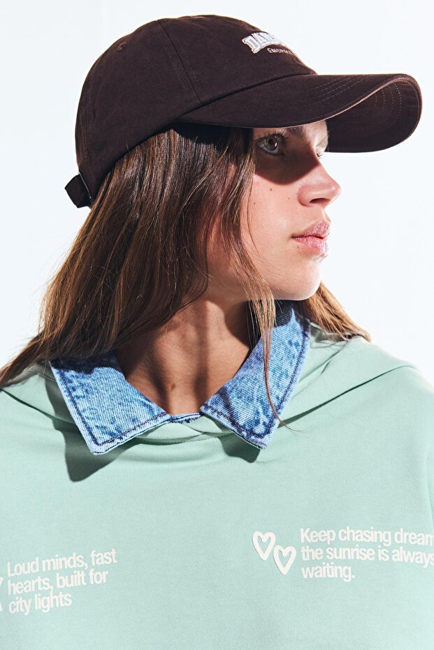 Baskılı kapüşonlu sweatshirt - 3