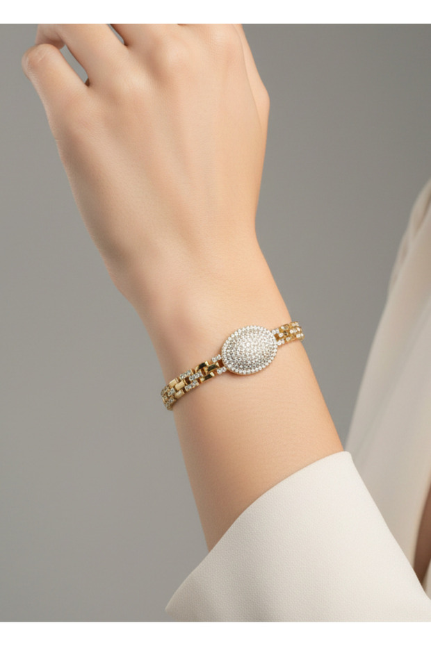 Xuping Gold Queen Shine Stone Bracelet - 26Xpb21