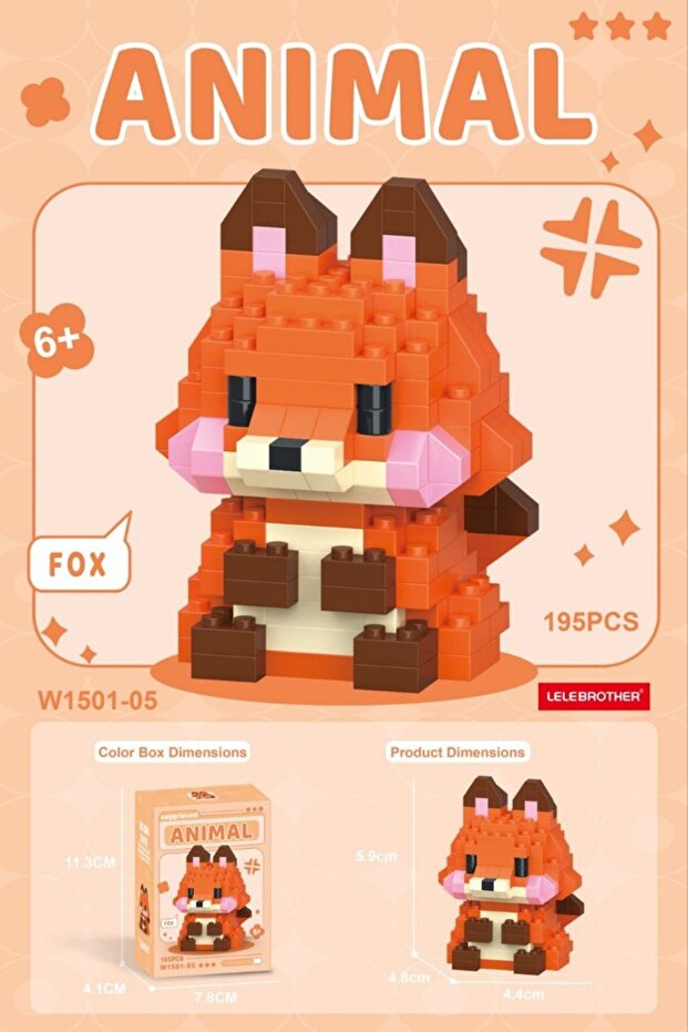 Tilki Model Bricks Yapı Oyuncak Lego 1 ADET - 1