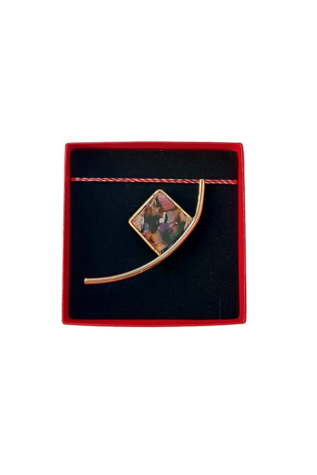 Brosa martisor eleganta, Abstract Galaxy Square - 1