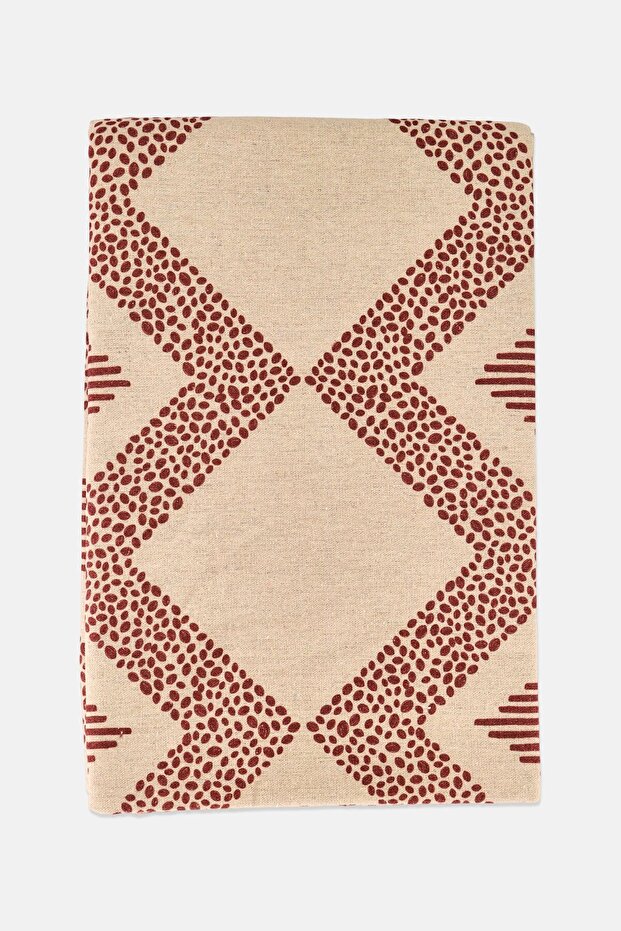 مفرش مفرش طاولة بسيط بنقشة كاملة، متعدد الألوان - 1