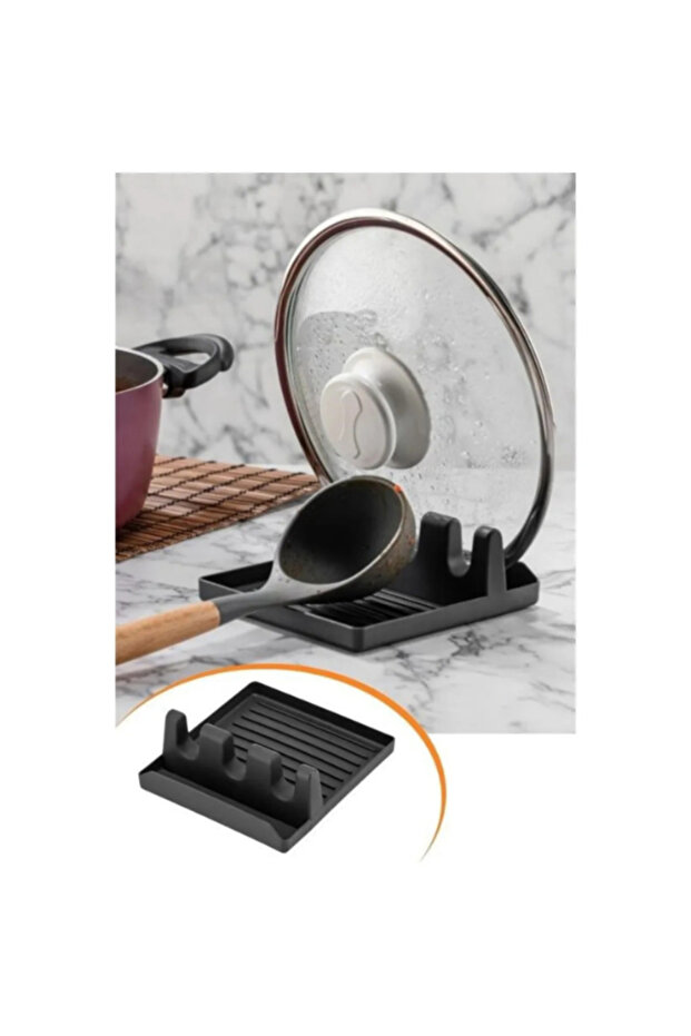 Countertop Pot Lid Holder and Spoon Rest Pot Lid Stand Dirty Spoon Ladle Coaster
