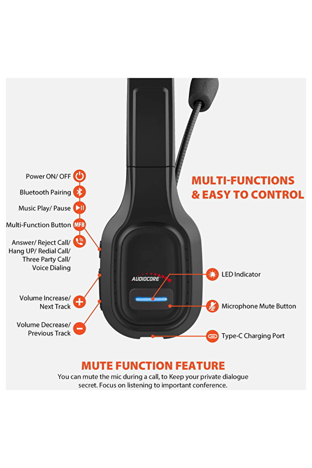 Căști Bluetooth AC 864 - 6