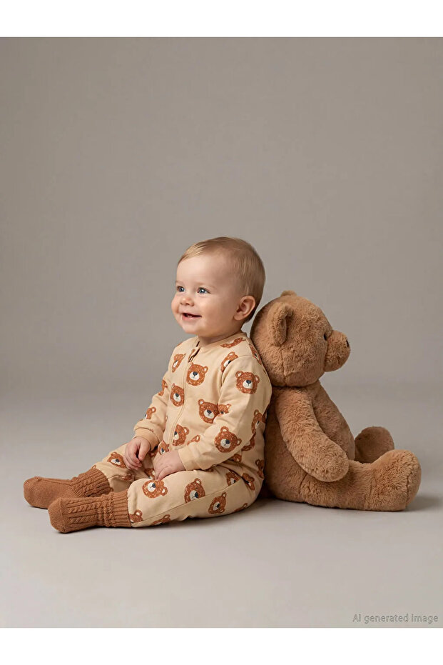 Lcw Baby Beige 2.5 Tog Printed Baby Boy Sleeping Bag