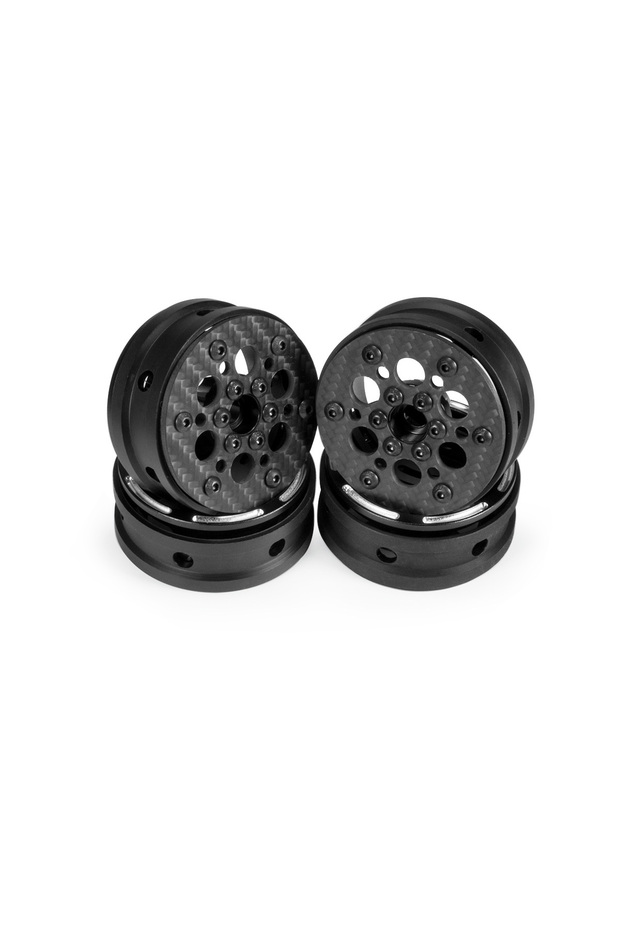 4PCS D 4Pcs 1.9 Inch Carbon Fiber Wheels Rim for 1/10 RC Car Crawler Capra SCX10 RR10 TF2 Element En