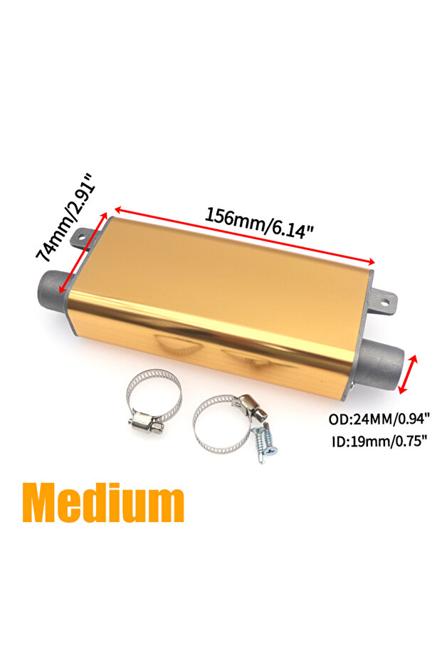 Medium Yellow 24mm Muffler S Curved Air Diesel Parking Heater Exhaust Pipe Aluminum Alloy For Webas