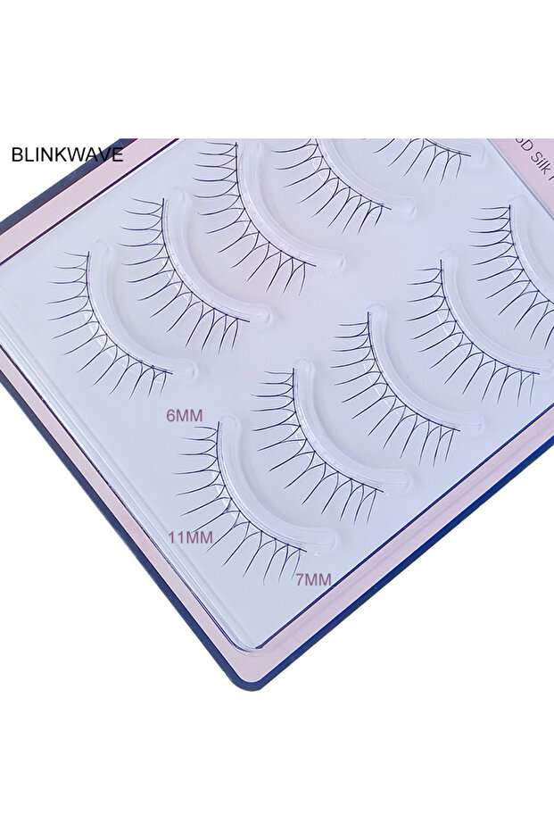 BWG-04 Blinkwave idol lashes U-Shape Tip Girl Group Lashes Black Band for Double Eyelid Lift Clear B