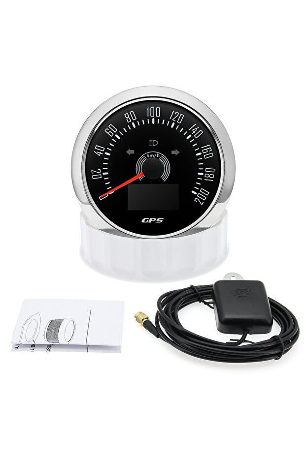 200 KMH BS 85MM Digital GPS Speedometer 0-160MPH 0-200KMH Speed Meter With GPS Antenna For Car Marin